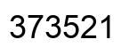 Number 373521 black image