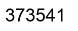 Number 373541 black image