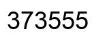 Number 373555 black image