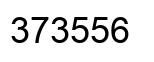 Number 373556 black image