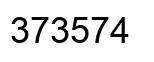 Number 373574 black image