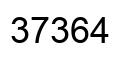 Number 37364 black image