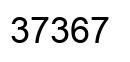 Number 37367 black image