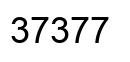 Número 37377 imagen negro