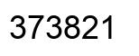 Number 373821 black image