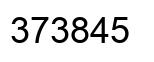 Number 373845 black image
