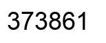 Number 373861 black image