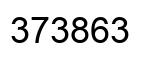 Number 373863 black image