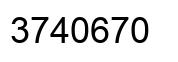 Number 3740670 black image