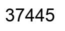 Number 37445 black image