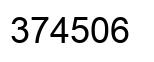 Number 374506 black image