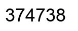 Number 374738 black image