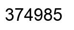 Number 374985 black image
