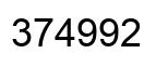 Number 374992 black image