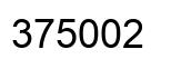 Number 375002 black image