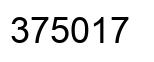 Number 375017 black image