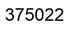Number 375022 black image