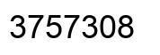 Number 3757308 black image