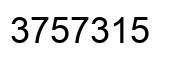 Number 3757315 black image