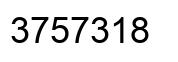 Number 3757318 black image