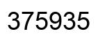 Number 375935 black image