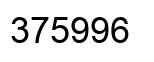 Number 375996 black image