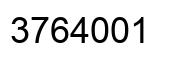 Número 3764001 imagen negro