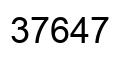 Number 37647 black image
