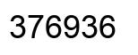 Number 376936 black image