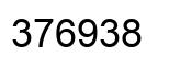 Number 376938 black image