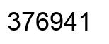 Number 376941 black image