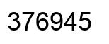 Number 376945 black image