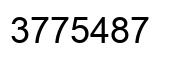 Number 3775487 black image