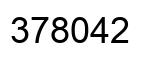 Number 378042 black image