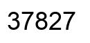 Number 37827 black image