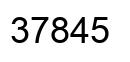 Number 37845 black image