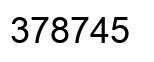 Number 378745 black image
