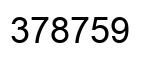 Número 378759 imagen negro
