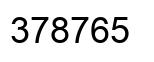 Número 378765 imagen negro