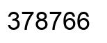 Número 378766 imagen negro