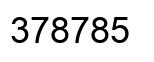 Number 378785 black image