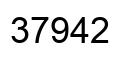 Number 37942 black image