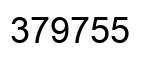 Número 379755 imagen negro