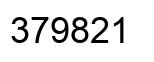 Number 379821 black image