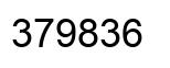 Number 379836 black image
