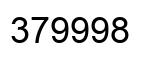 Number 379998 black image