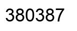 Number 380387 black image