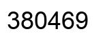 Number 380469 black image