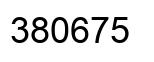Number 380675 black image
