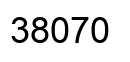 Number 38070 black image